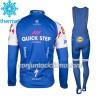 Conjunto Maillot + Culotte largo con tirantes Invierno Termico 2017 Quick-Step Floors N001